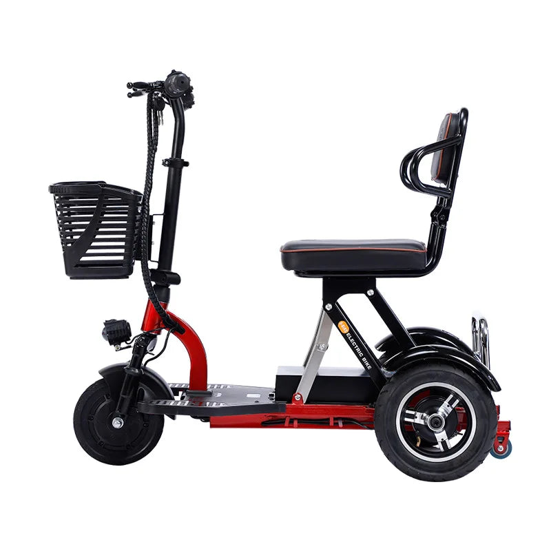 120kg Load Foldable 3 Wheel  Three Wheel Folding Electric Airport Mobility Tricycle Scooter for Elderly