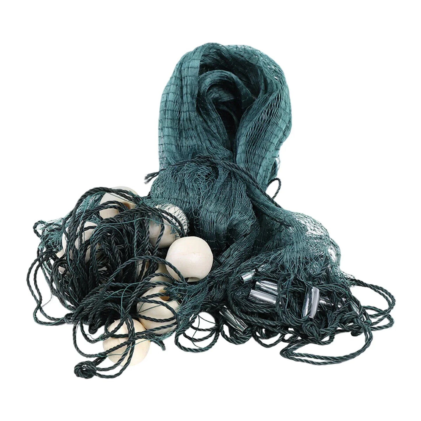 10 x 33Ft Fishing Drag Net, Beach Bait Seine Nylon Mesh Fish Net Hand Made Net Fishing Gill Nets with PVC Foam Float Bobbers