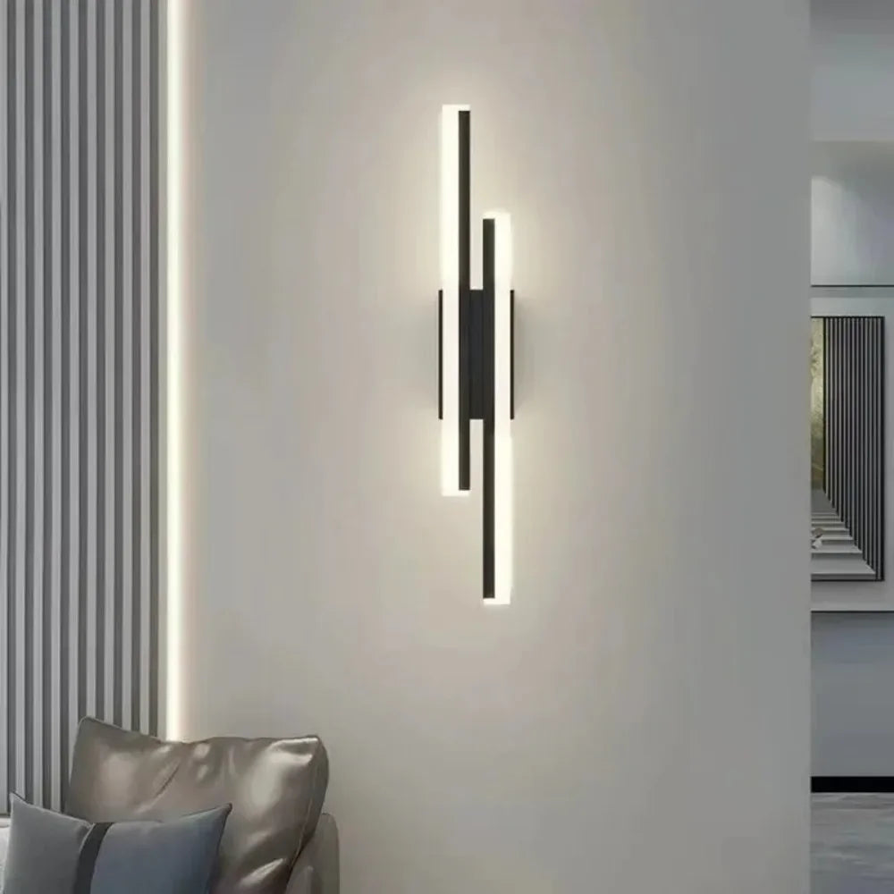 Modern LEDWall Lamp Wall Sconces Copper Line Pipe Acrylic Lampshade Indoor Lighting for Living Room Corridor Light Fixture Led