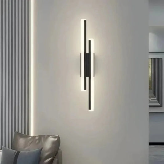 Modern LEDWall Lamp Wall Sconces Copper Line Pipe Acrylic Lampshade Indoor Lighting for Living Room Corridor Light Fixture Led
