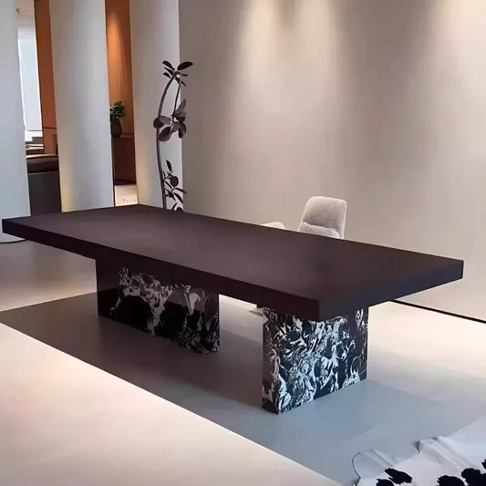 Italian Minimalist Dining Tables Modern Rectangle Luxury Nordic Dining Tables Vintage Black Mesas Pegables Portatil Furniture