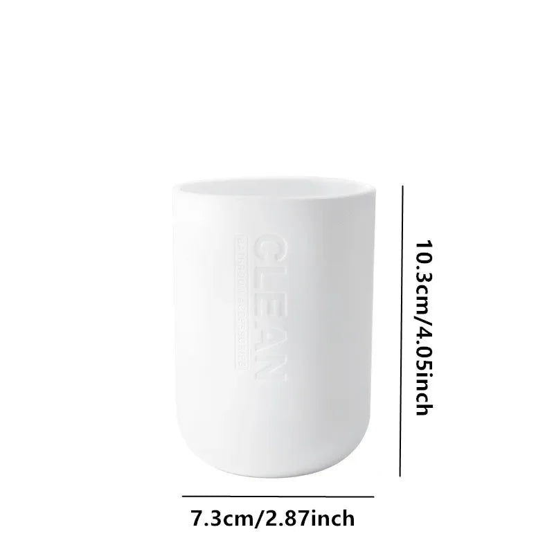 Wash Set Bathroom Decoration Accessories Lotion Bottle Soap Dish Mouthwash Cup Black Tray Household Bathroom Supplies