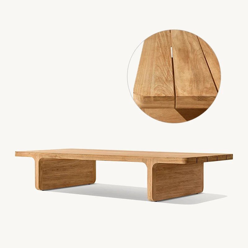 Teak Garden Set Outdoor Furniture Villa Wooden Teak Sofa Set Private Garden Sofa Hotel Outdoor Patio Teak Sofa