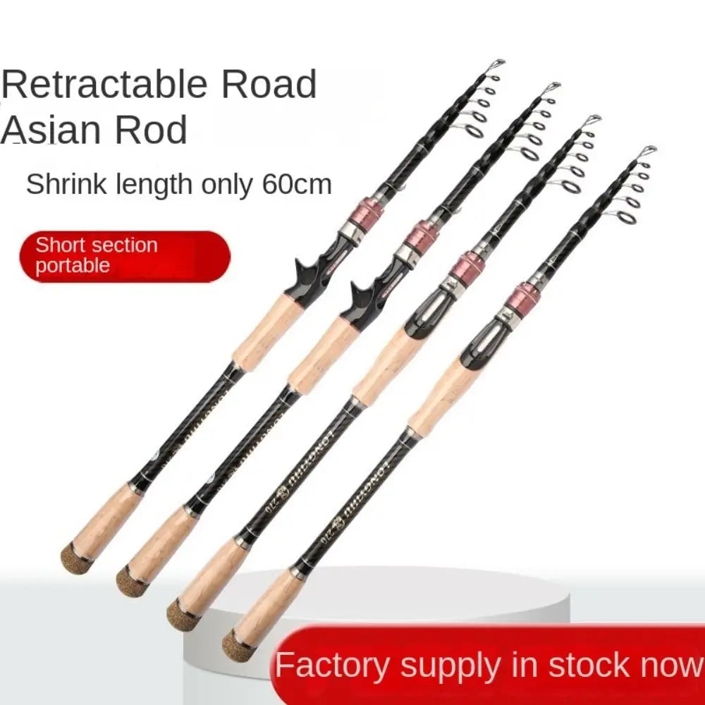 1.8m-3.6m Fishing Rod Full Kits Spincast Fishing Reel Telescopic Fishing Pole High Carbon Fishing Rod Fishing