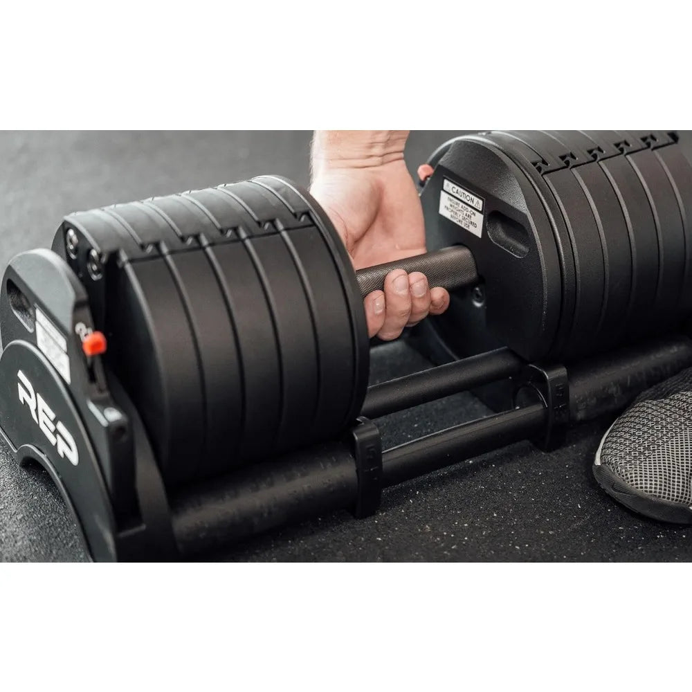 Rep Fitness Quickdraw Adjustable Dumbbells - Versatile Weight Ranges from 5 to 60 Lbs