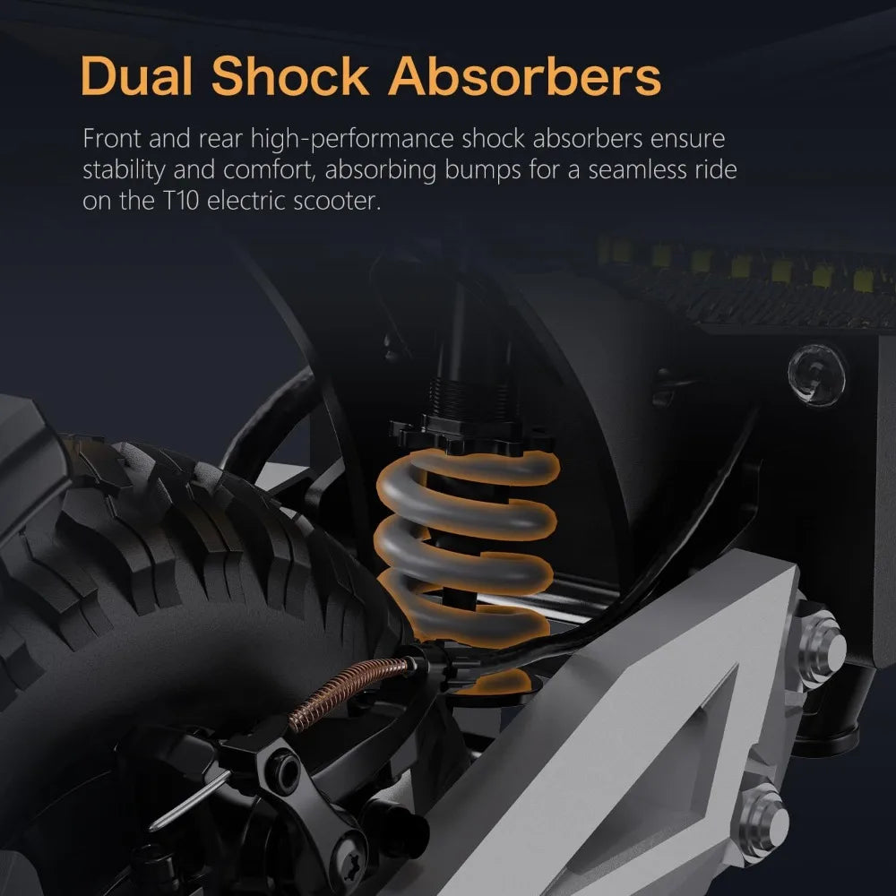 T10 Adult Foldable Electric Scooter – Powerful 900W Motor & Reliable UL2272 Certified with 11-Inch All-Terrain Tires