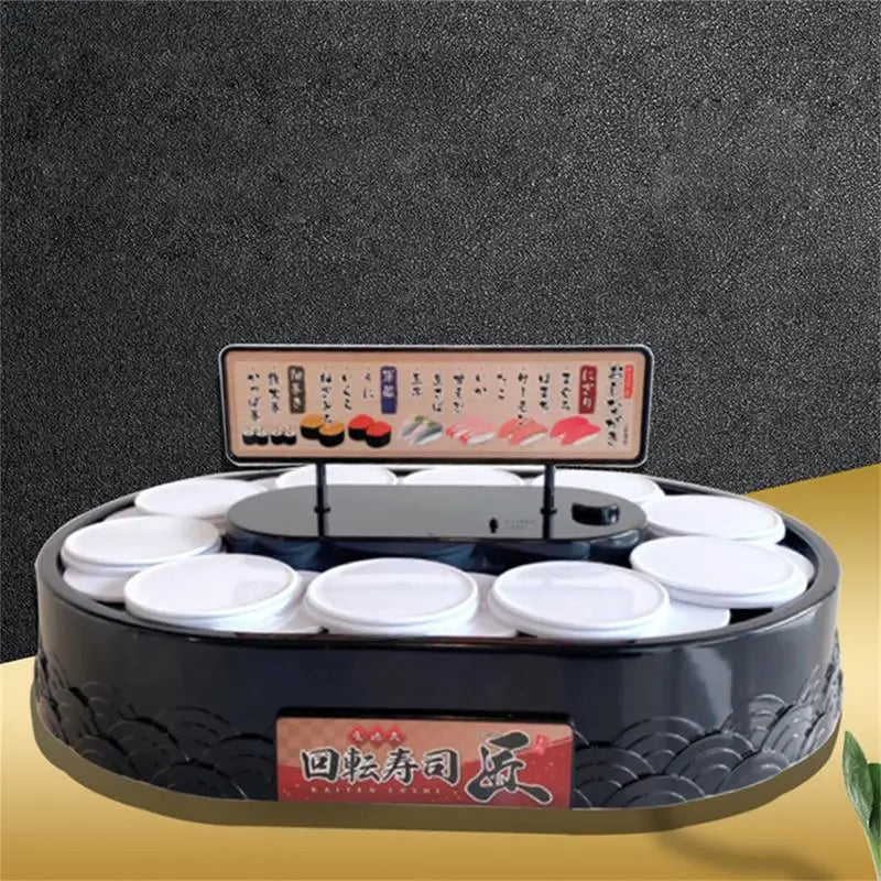 Rotate Sushi Machine 10 trays Automatic Rotating Dessert Cupcake Display Table Swing Tray Wedding Birthday Party Supplies Gift