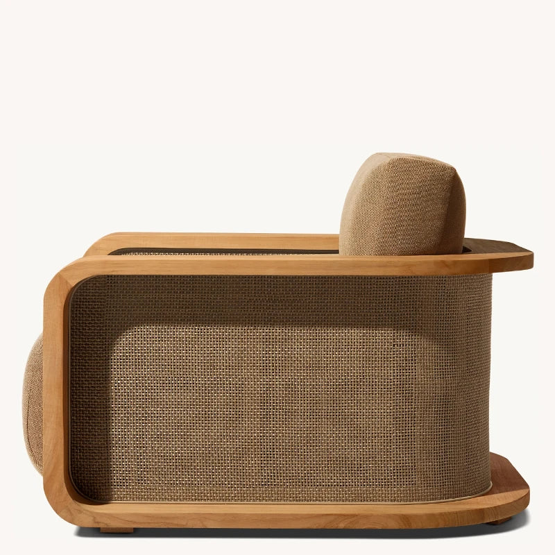 Teak Garden Set Outdoor Furniture Villa Wooden Teak Sofa Set Private Garden Sofa Hotel Outdoor Patio Teak Sofa