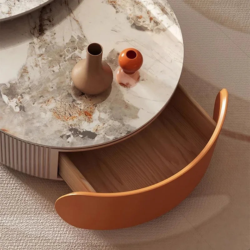 Unique Aesthetic Coffee Tables Marble European Glam Nordic Luxury Trendy Coffee Tables Round Modern Mesas Living Room Furniture