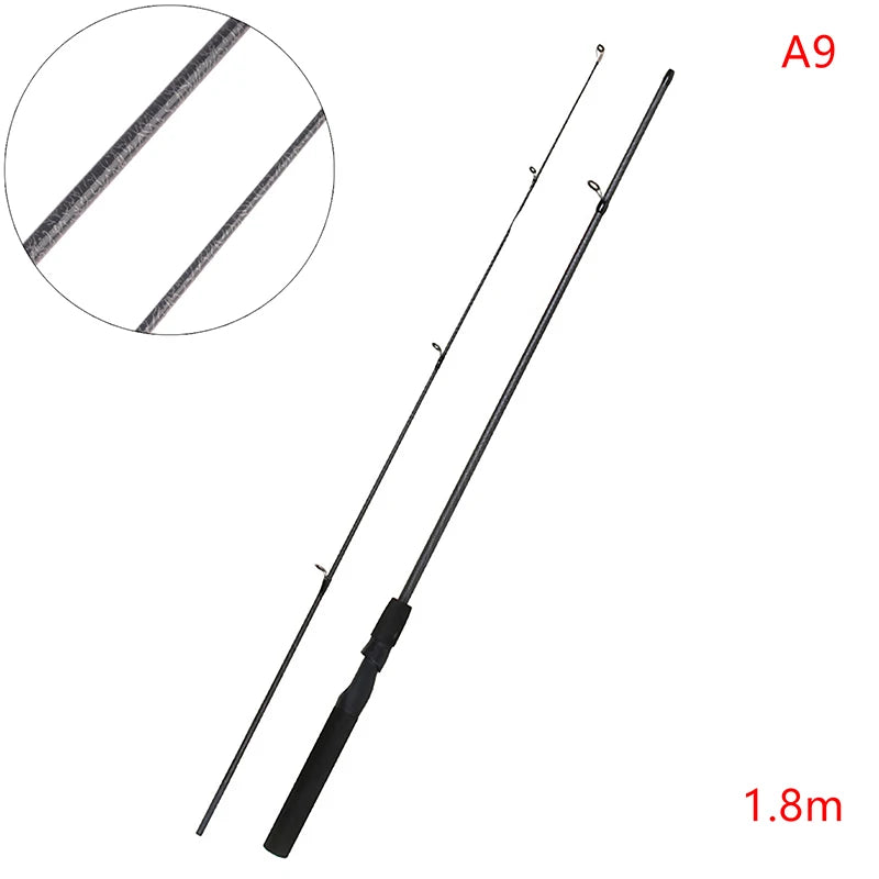 Fishing Lure Rod 1.65/1.8/2.1M Spinning Rod Fishing Rod New Design Carbon Fiber Spinning Baitcasting Fishing Pole