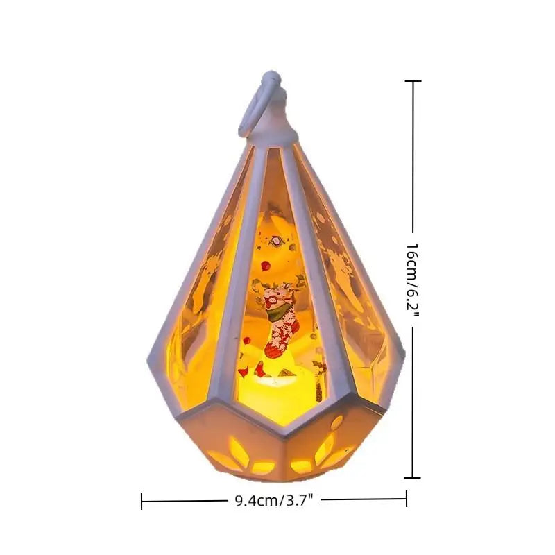 Christmas Village House Figurines - Light-Up Resin Mini Houses for Tabletop Decor, Cute Holiday Gift Set