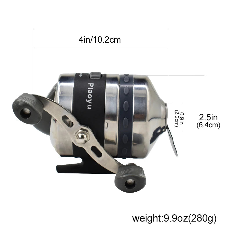 BL25 Fishing Reels High Quality Stainless Steel Fishing Reels Closed Spinning Fish Reel for Slingshot Shooting Fish Dart