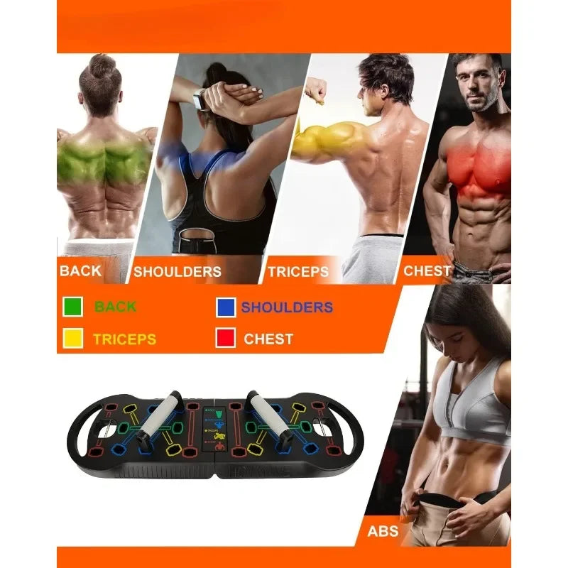 Authenticity guarantee.Portable Exercise Equipment with 16 Gym Accessories.20 in 1 Push Up Board Fitness,Resistance Bands with A