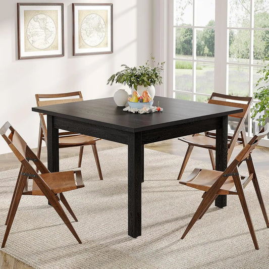 Wood Dining Table Modern Kitchen Table for Dining Room Living Room,2-4 People Dining Room Table Square Dinner Tables(Only Table)