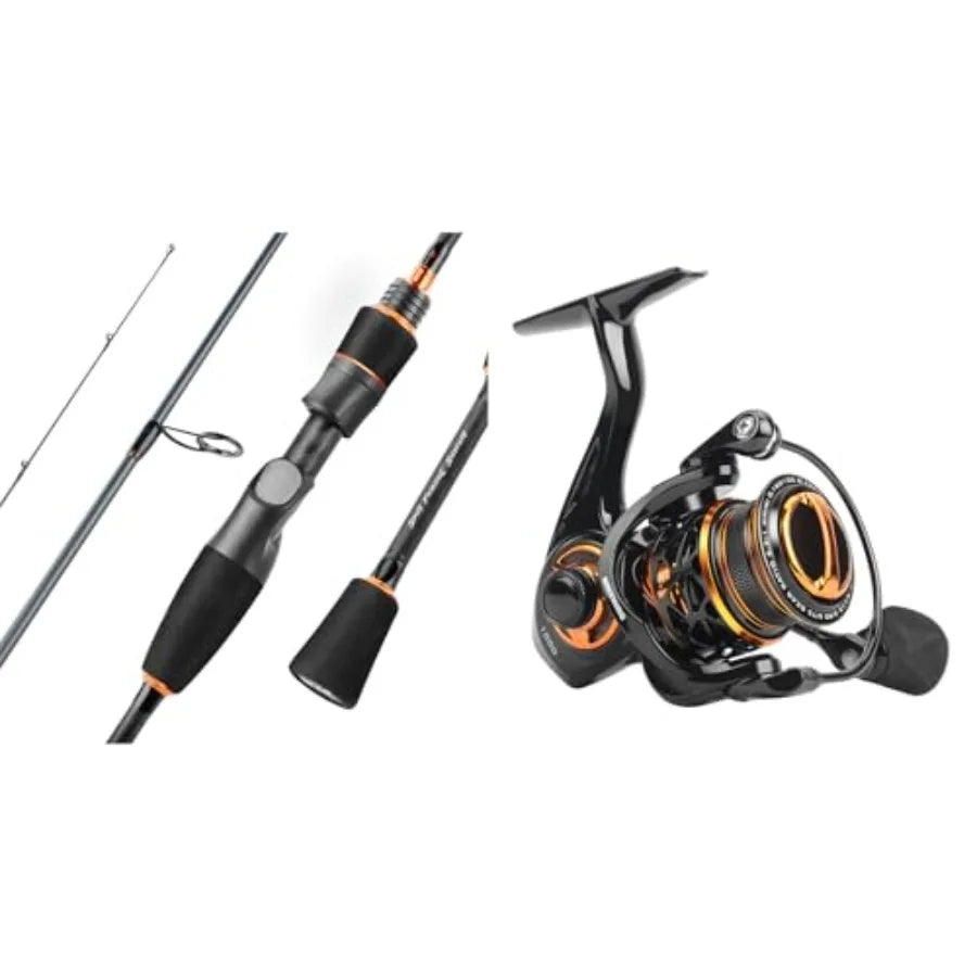 Zephyr Spin Finesse Fishing Rod 6'2 Fast Action Ultra Light with KastKing Zephyr 1000 SFS Finesse Ultralight Ice Spinn