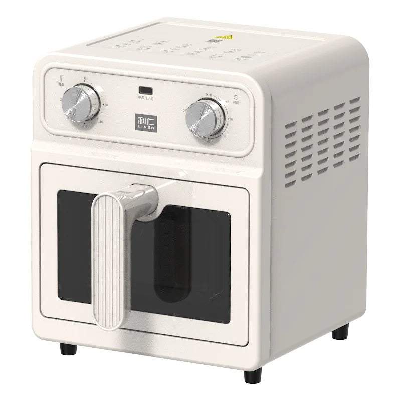 Lireen Stainless Steel Air Fryer 0 Coating Large Capacity Dual Heat Source Visible for Home