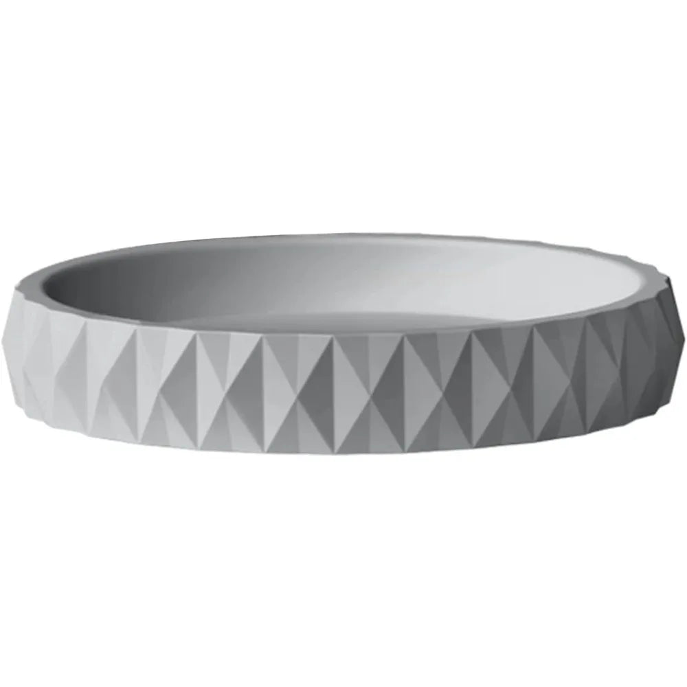 Luxury 8-Piece Grey Resin Bath Accessory Set for Vanity Countertops: Cotton Swab, Dish, Toothbrush Holder, Tumbler, Soap Pump