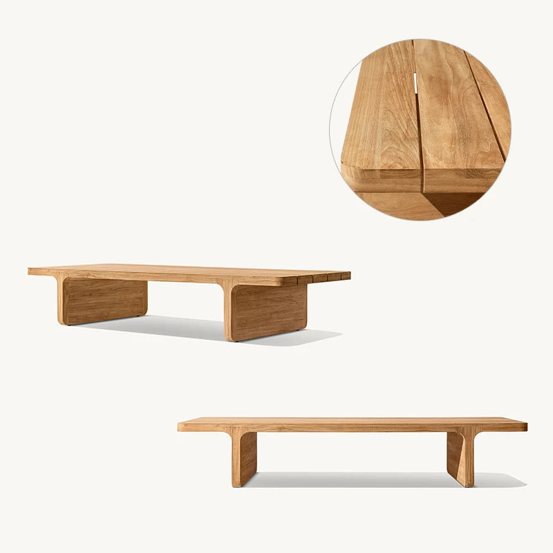 Teak Garden Set Outdoor Furniture Villa Wooden Teak Sofa Set Private Garden Sofa Hotel Outdoor Patio Teak Sofa