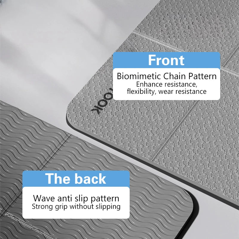 【ODA7】1PC Foldable Yoga Mat Eco Friendly Tpe Folding Travel Fitness Exercise Double Sided Non-Slip For Pilates & Floor Workouts