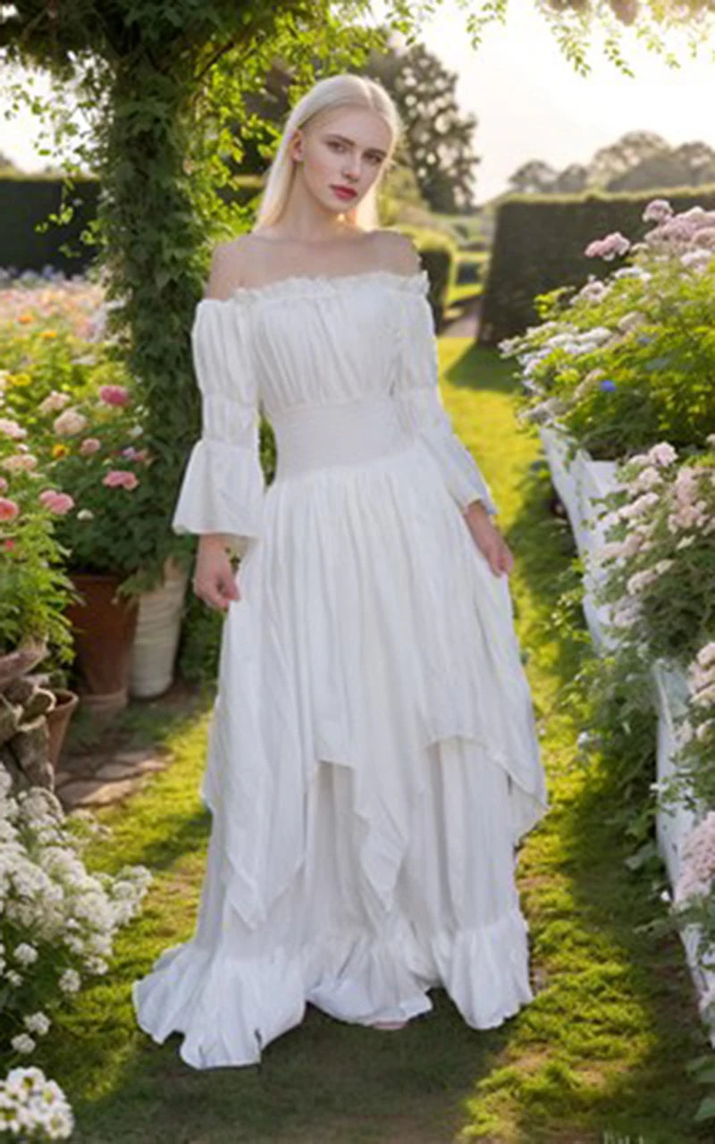 Women's Gothic Witch Dress Medieval Renaissance Costume Victorian Dress