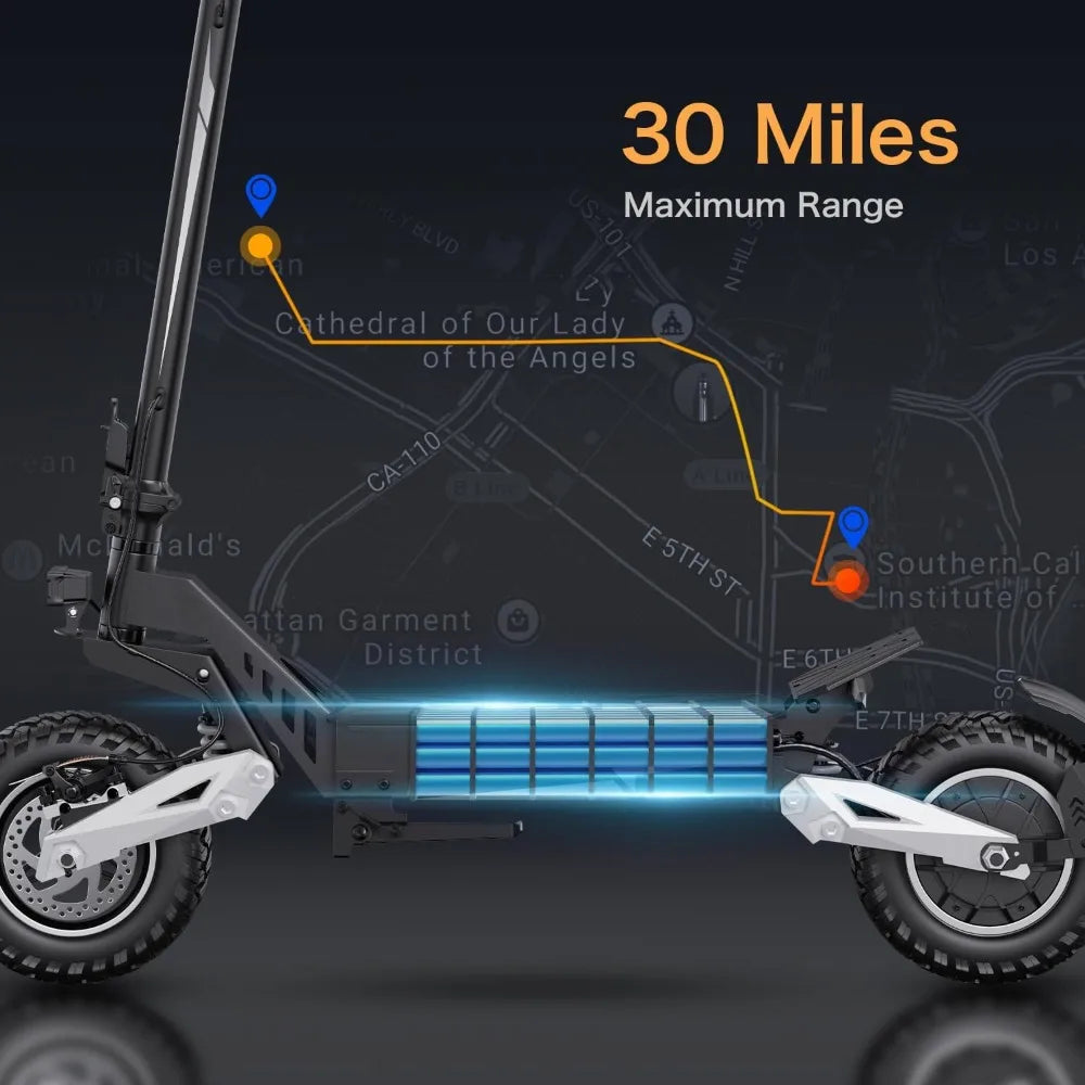 T10 Adult Foldable Electric Scooter – Powerful 900W Motor & Reliable UL2272 Certified with 11-Inch All-Terrain Tires