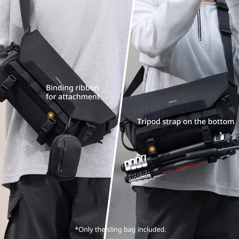 Ulanzi BC08 Sling Bag 9L Capacity Splash-proof Universal Bag Photography Crossbody Bag for DSLR Camera Outdoor Travel Organizer