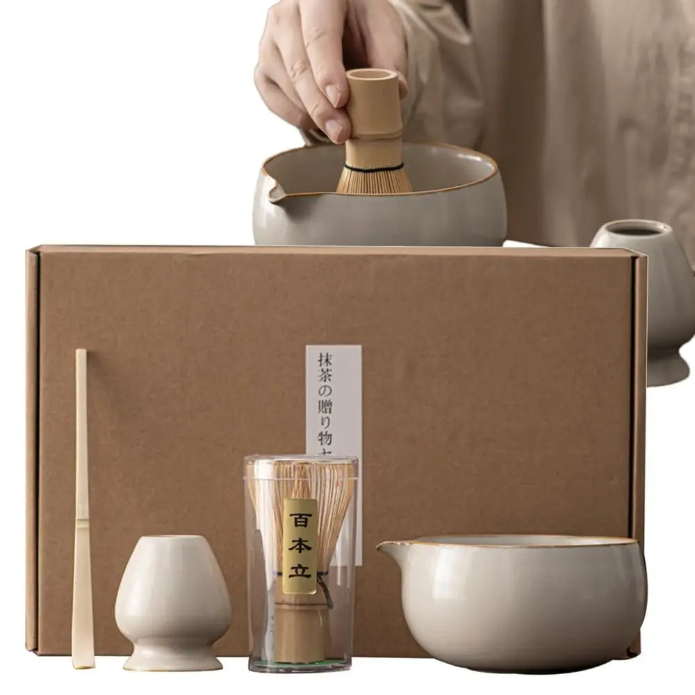 Matcha Whisk Holder 4 Piece Matcha Powder Kit Matcha Maker Matcha Bowl Set Matcha Accessories For Beginners Home Enjoy Alone Or