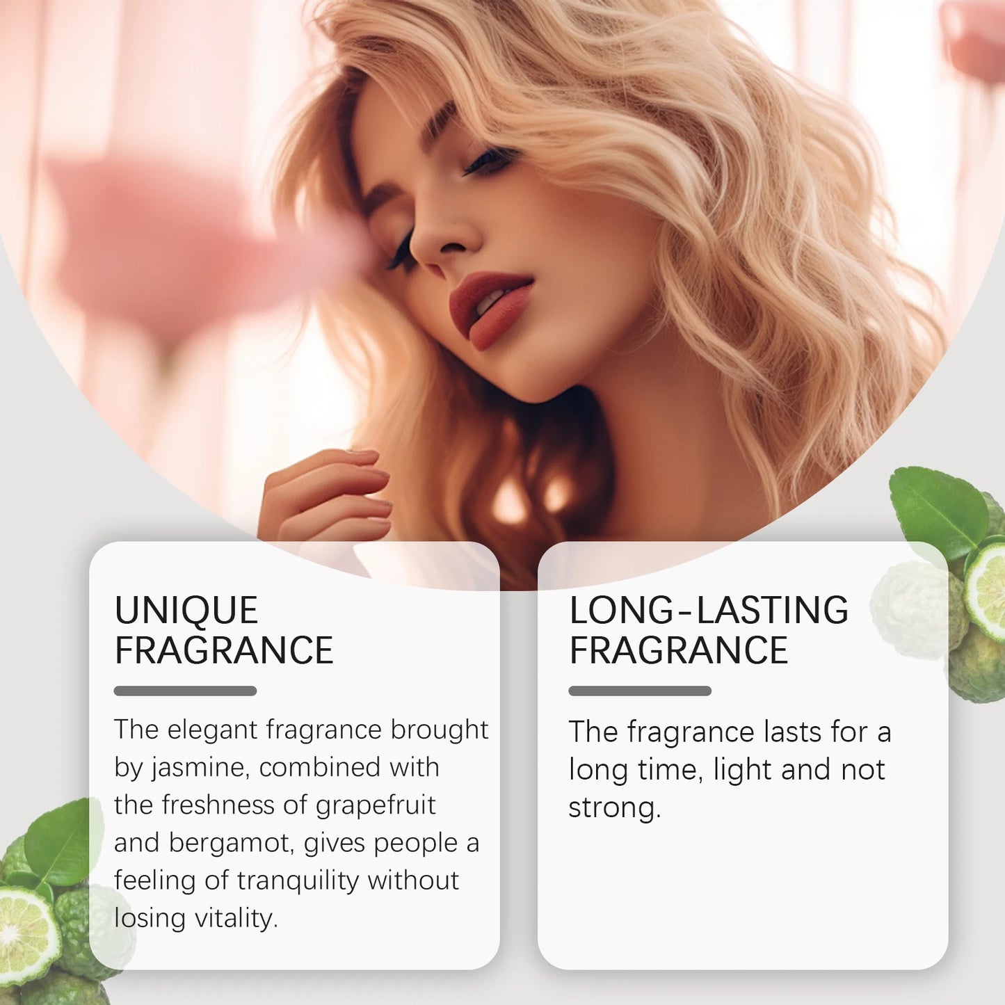 Roxelis Refreshing Bergamot Perfume Natural Fragrance Portable Bergamot Elegant Fresh Fragrance Perfume Spray