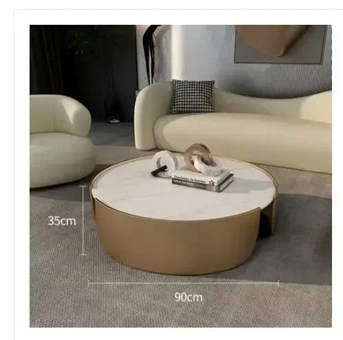 Round Luxury Coffee Tables Metal Low Patio Outdoor Hall Hotel Coffee Tables Center Entryway Muebles De La Sala Home Furniture