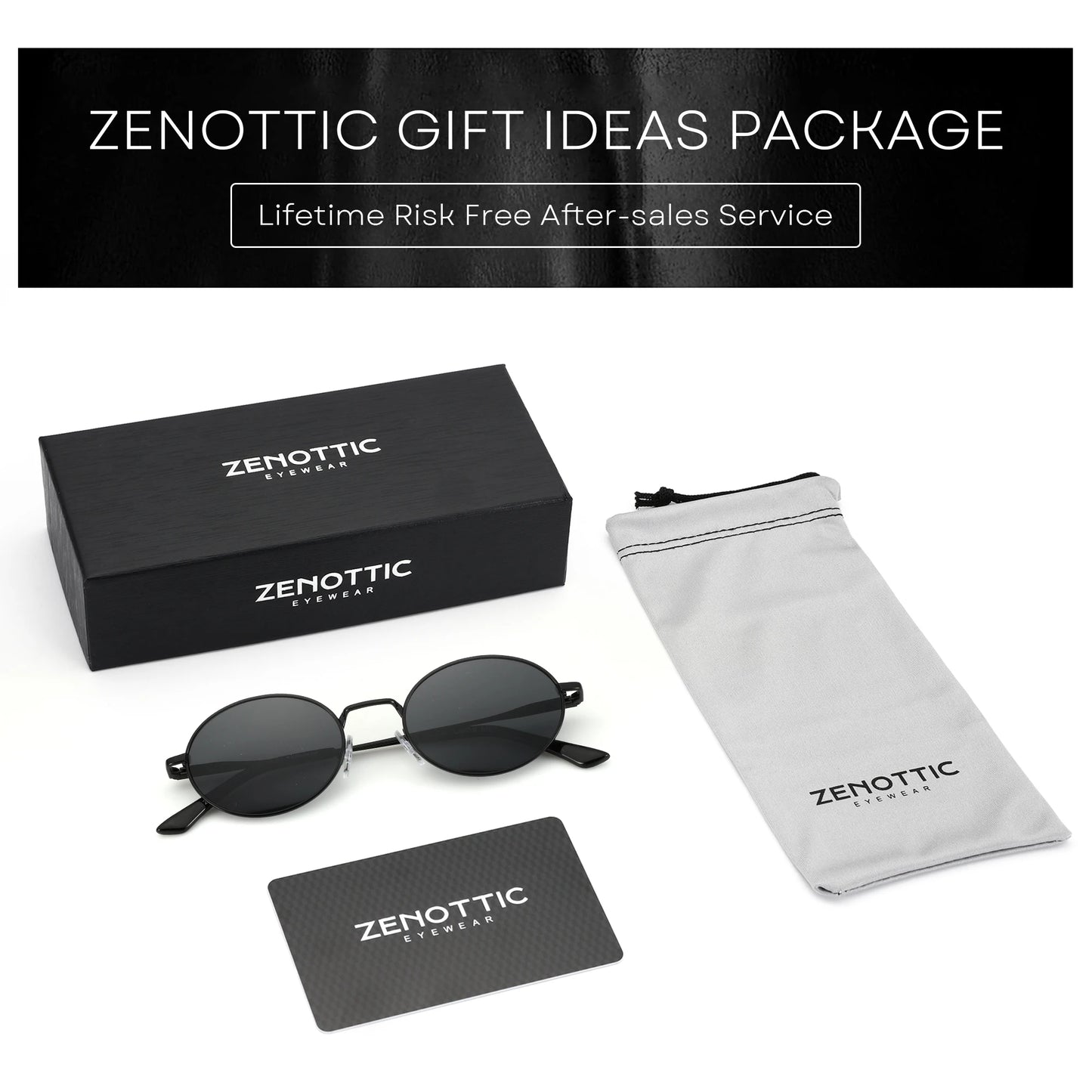ZENOTTIC Retro Oval Polarized Sunglasses for Women Men Trendy Round Y2k Sunnies Small 90s Style Vintage Shades Sun Glasses
