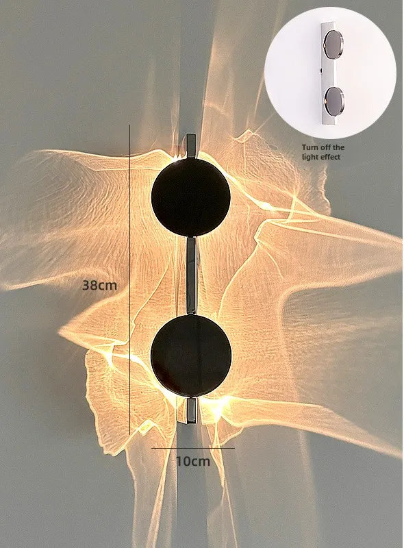 Modern Simple Light Shadow LED Wall Lamp Rotatable Corrugated LED Wall Light Living Room Parlor Stairs Aisle Atmosphere Wall