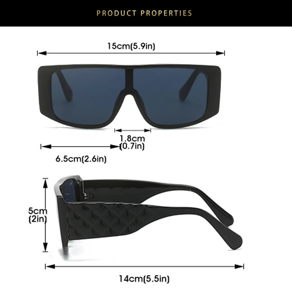 Hot Sale Fashion Large Frame Sunglasses For Women Men Luxury Retro Square Sun Glasses Driving Travel Outdoor Eyewear New UV400