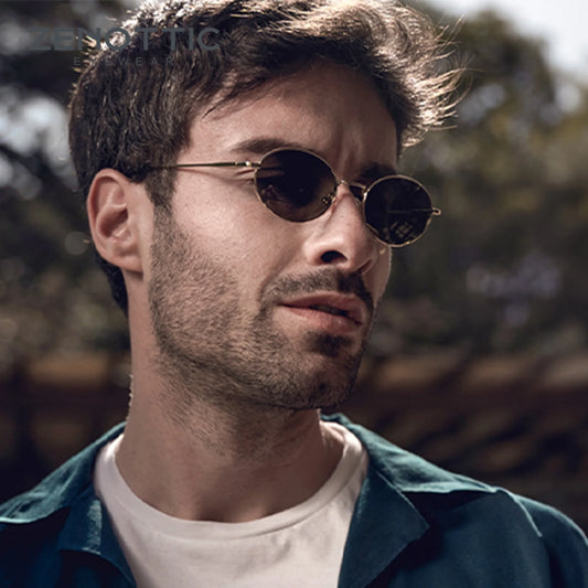 ZENOTTIC Retro Oval Polarized Sunglasses for Women Men Trendy Round Y2k Sunnies Small 90s Style Vintage Shades Sun Glasses