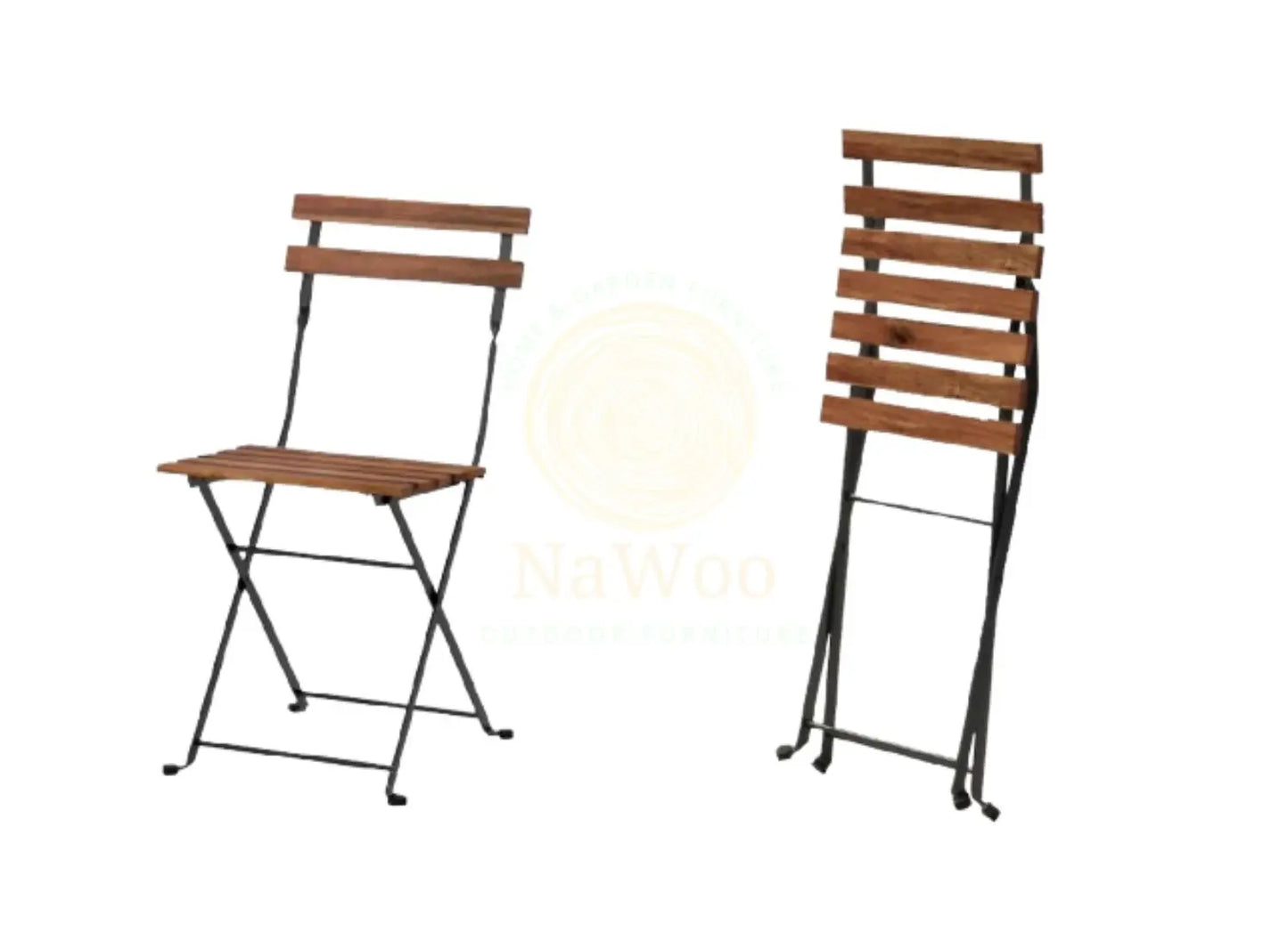 Kanhome Bestseller Factory Price Outdoor  Wood 3PCS Coffee Bistro Balcony Set Folding Garden Chair and Table Set from Vietnam