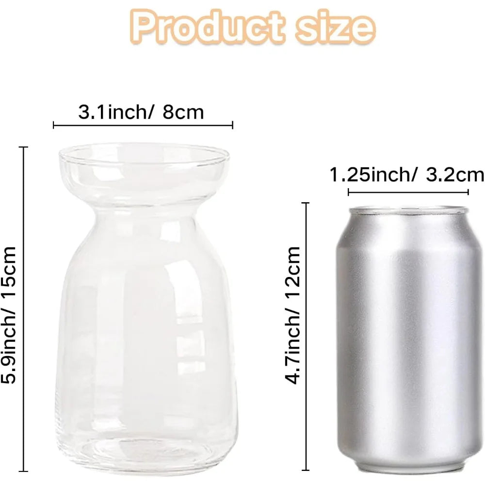 glass vases for decor, modern decorative flower vase centerpieces table home indoor desk decor living room, kitchen, office wed