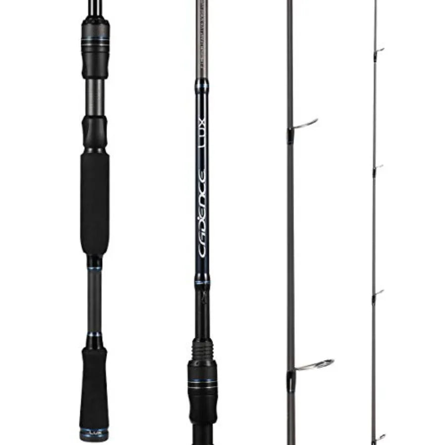 2 Piece Cadence Spinning Rod 6.67 Feet Travel Fishing Rod Designed for Day and Nighttime Use with 30Ton Carbon Blank for Easy H