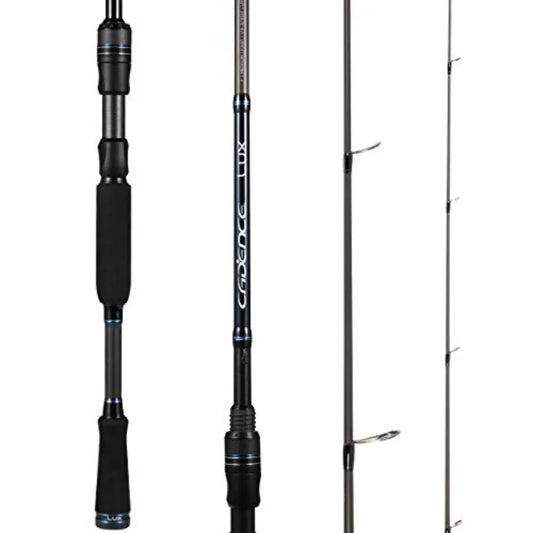 2 Piece Cadence Spinning Rod 6.67 Feet Travel Fishing Rod Designed for Day and Nighttime Use with 30Ton Carbon Blank for Easy H