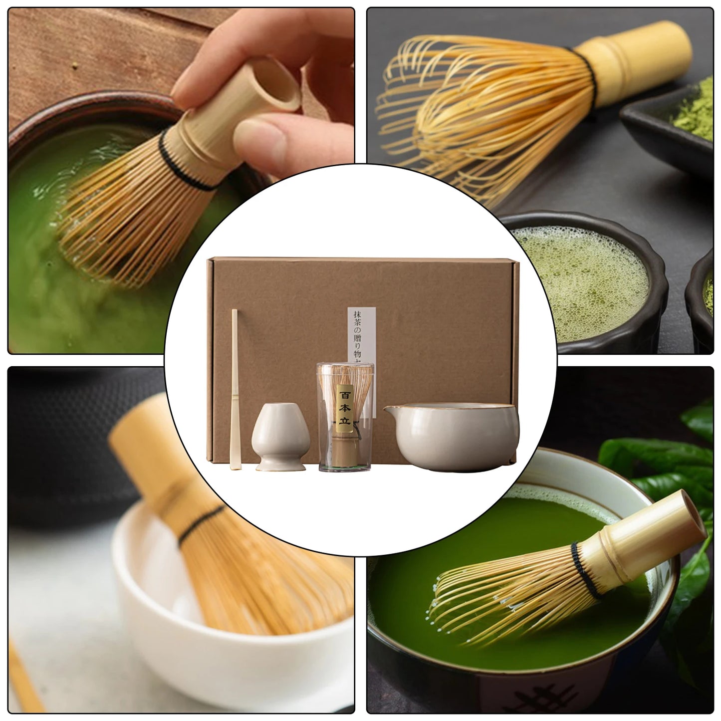 Matcha Whisk Holder 4 Piece Matcha Powder Kit Matcha Maker Matcha Bowl Set Matcha Accessories For Beginners Home Enjoy Alone Or