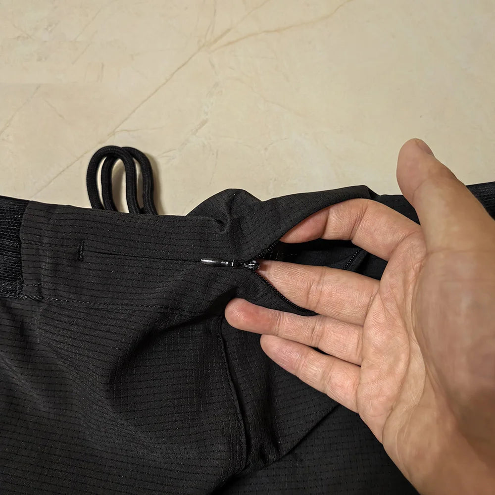 Running Pants Zipper Quick Dry Summer Fishing Outdoor Jogging Sweatpants Men Fitness Trousers Training Sport Long Pant Workout