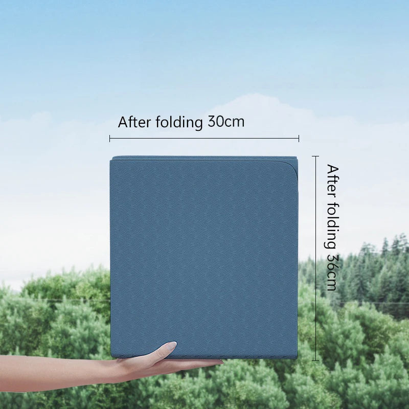 【ODA7】1PC Foldable Yoga Mat Eco Friendly Tpe Folding Travel Fitness Exercise Double Sided Non-Slip For Pilates & Floor Workouts