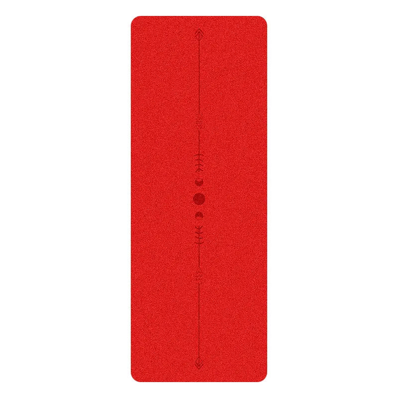 5mm Thick Yoga Mat with Textured PU Surface & Natural Rubber Base - Anti-Slip, High-Density Fitness Mat for Home/Pilates (Alignm