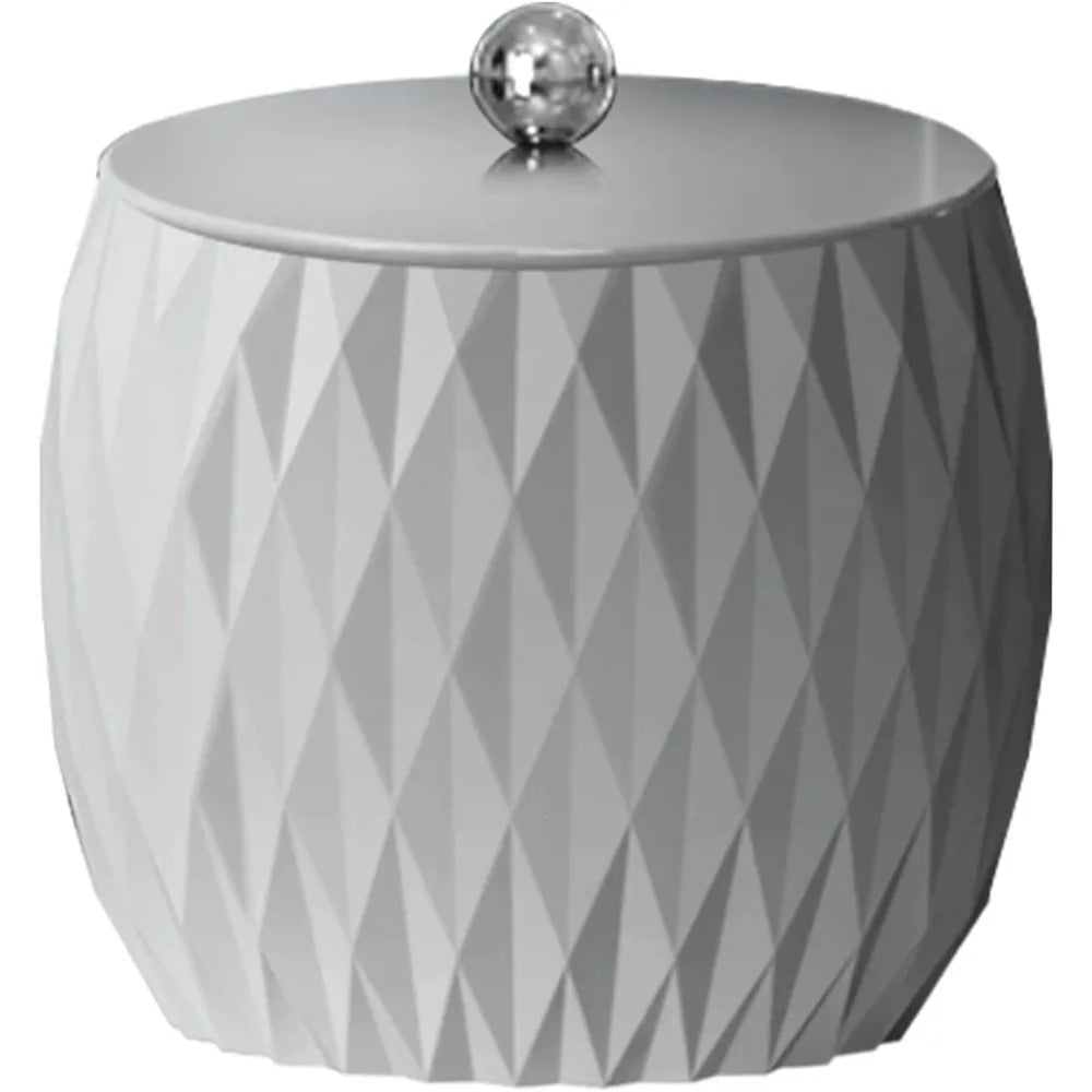 Luxury 8-Piece Grey Resin Bath Accessory Set for Vanity Countertops: Cotton Swab, Dish, Toothbrush Holder, Tumbler, Soap Pump