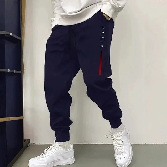 Autumn Winter Fashion Trousers Male Streetwear Casual Comfort Soft Sweatpants 2025 Latest Mens Paris Printed Jogger Pants