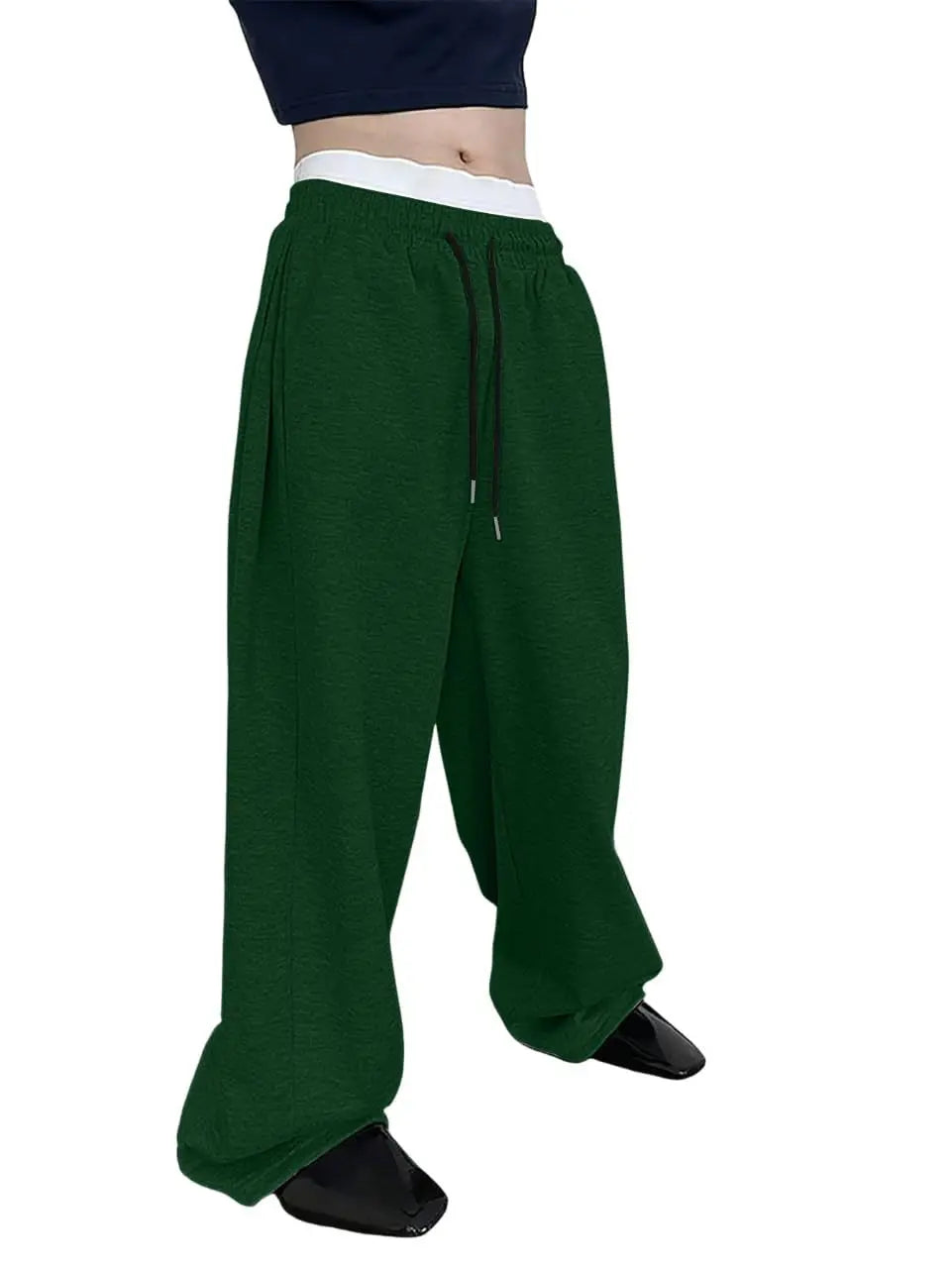 2025 men's sweatpants with drawstring waist, straight leg, wide leg, loose fit, sports pants with pockets