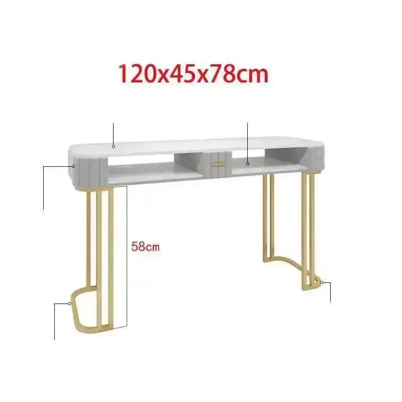 Nordic Slate light Tables Professional Nail luxury Double Manicure Table Salon Furniture beauty salon Manicure Table Chair Set Z