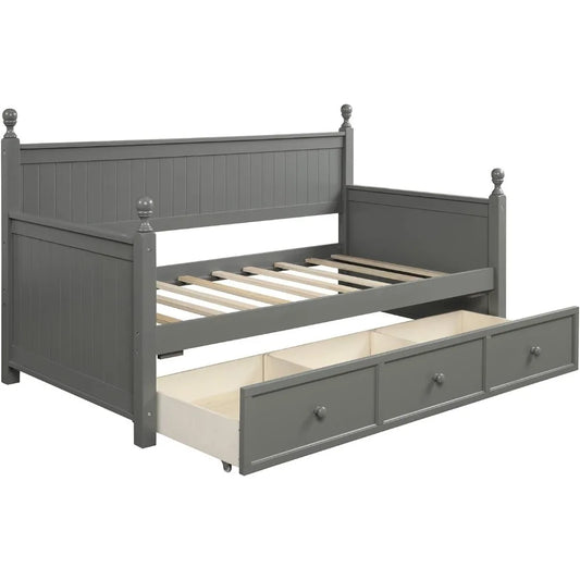 Upholstered Daybed with Drawers, Modern Twin Sofa Bed Daybed Frame for Bedroom Living Room Guest Room,