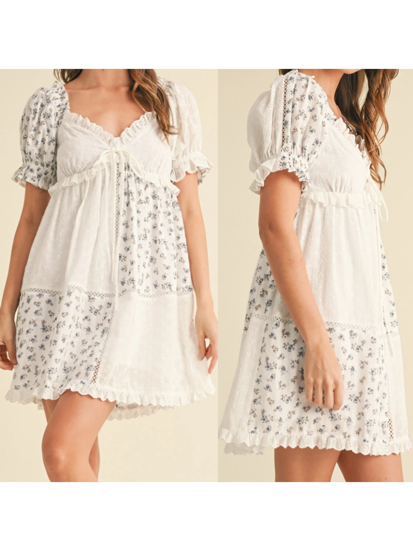 Elegant Lace Maternity Dress with Empire Waist and Flutter Sleeves for Special Occasions in Spring Summer