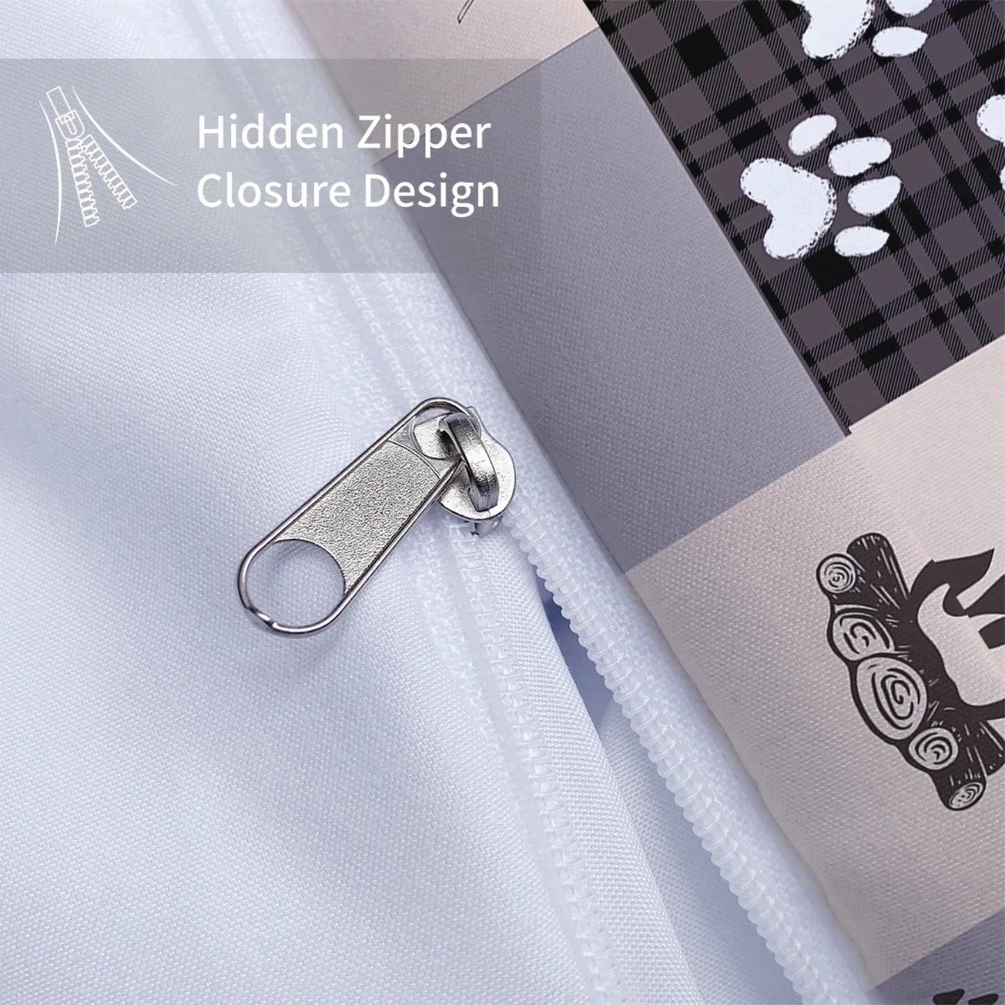 Luxurious 3pcs Forest Patterned Down Duvet Cover Bedding Set for Bedrooms, Guest Rooms, Hotels - Includes 1 Down Duvet Cover and