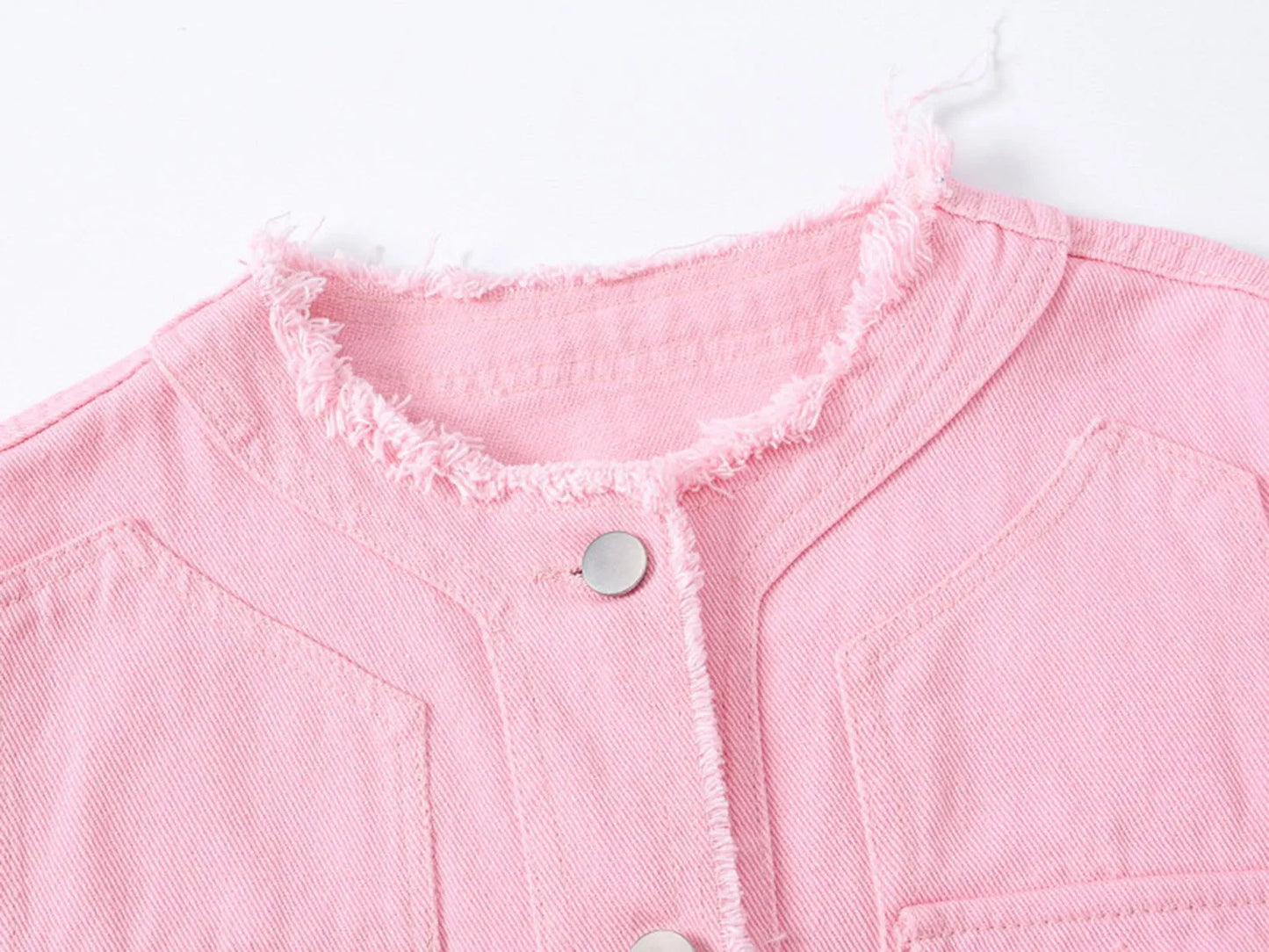 Women Candy Color Street Sleeveless Leisure Denim Vest - Women's Button Down Jean Waistcoat Outerwear Collarless Cowboy Jacket