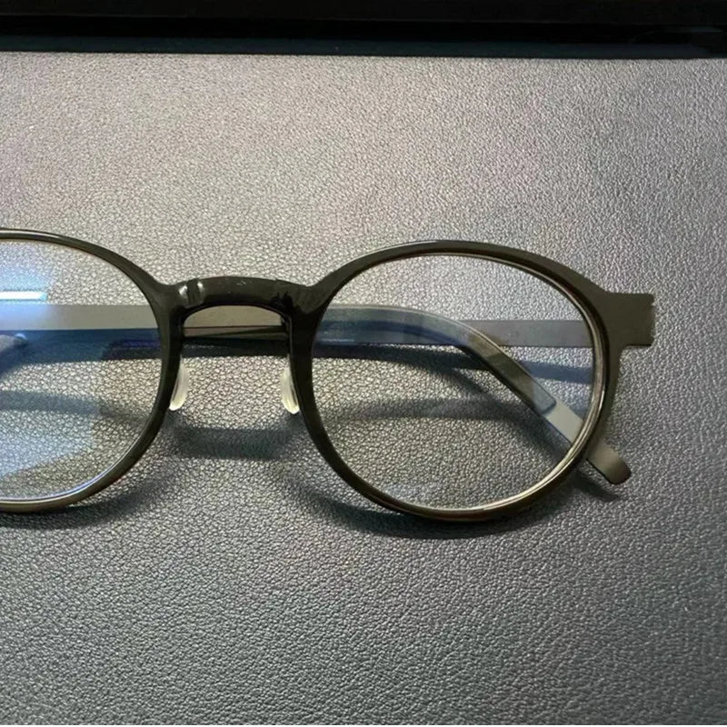 Buffalo Horn Titanium Glasses Frame Men Women Retro Round Myopia Optical Eyewear Denmark Prescription Eyeglasses Frames 1823
